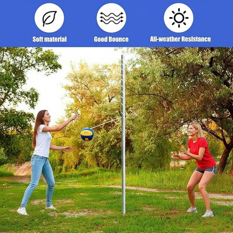 MiniInflat 2 Pcs Tether Balls and Rope Set Replacement Tetherball with Ball Pump for Adults Backyard Playground Outdoor Game - Image 3